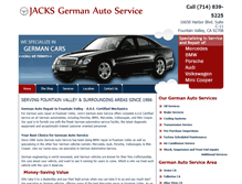 Tablet Screenshot of jacksgermanauto.com